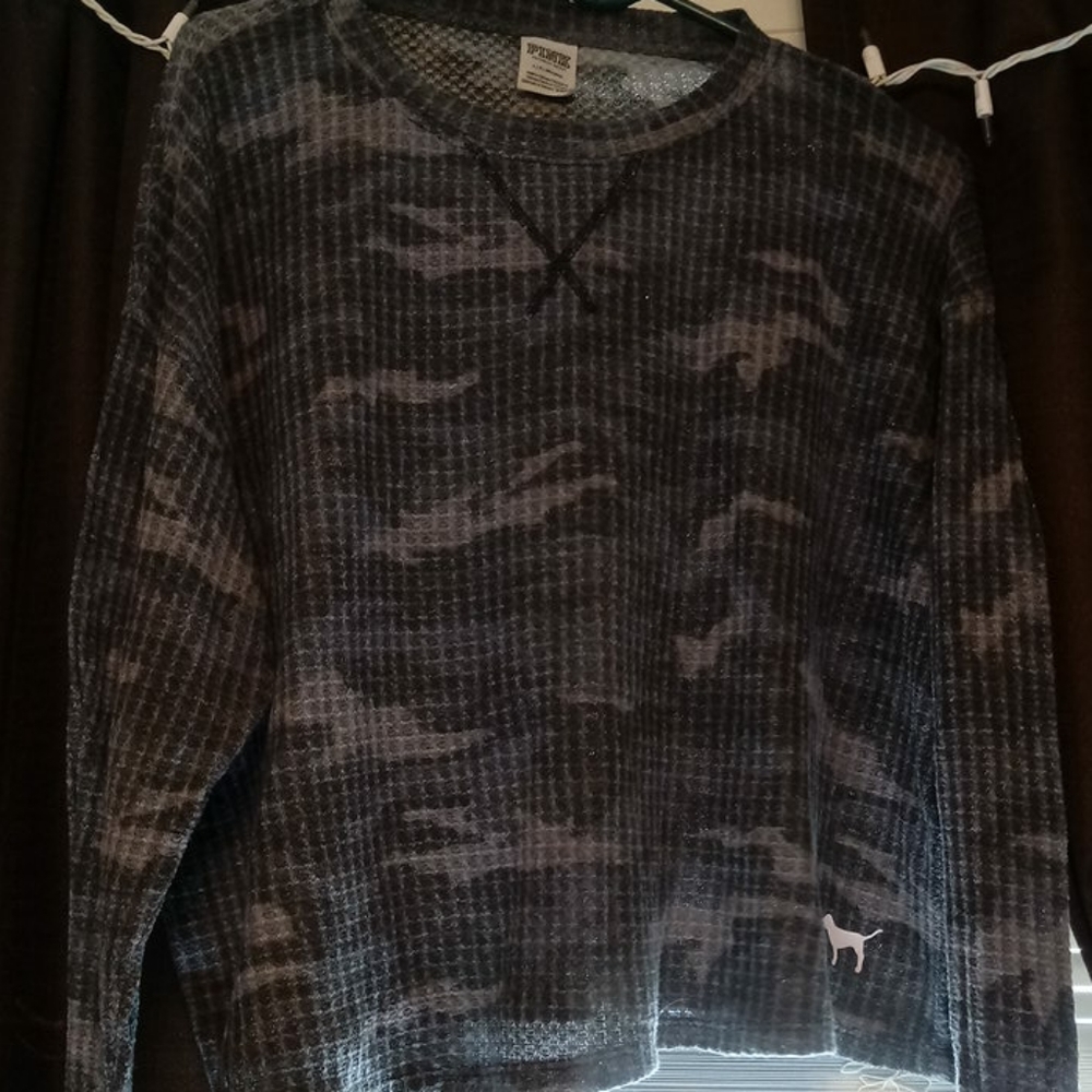 Pink waffle crop top